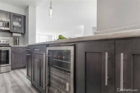 Bathroom vanity cabinets in various sizes available in stock. Shaker II Maple Slate | Slate kitchen, Condo kitchen ...