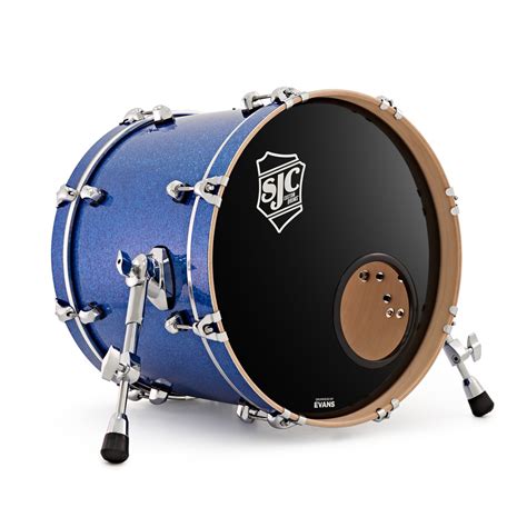 Sjc Custom Drums 18 X 15 Kick Drum Blue Glas Glitter Gear4music