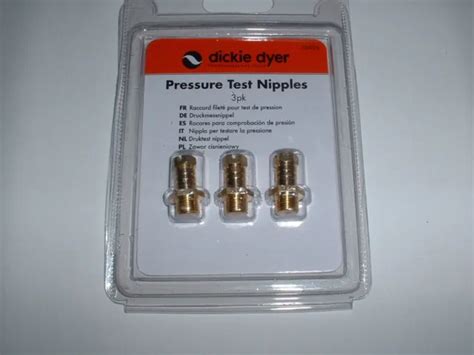 Dyer Brass Test Point Pressure Nipples 3 Pack 18 Bsp Bs54161 Gas
