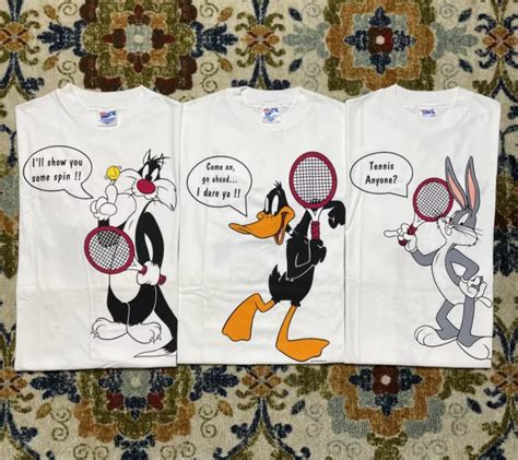 Vintage Looney Tunes Daffy Duck Sylvester The Cat Bugs Bunny T Shirt Sz
