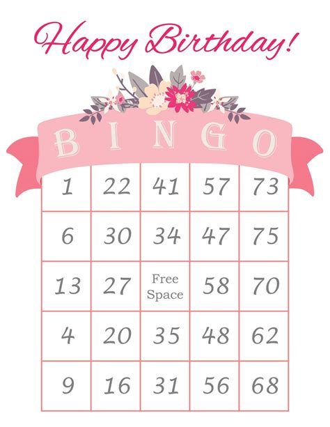 Birthday Bingo Printable Printable World Holiday
