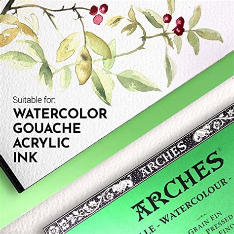 Arches Watercolor Block 12x16 Inch Natural White 100 Cotton Paper 20