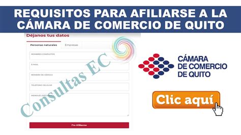 Cámara denuncia ante la cidh afectaciones a la población civil y sector empresarial. Requisitos para Afiliarse a la Cámara de Comercio de Quito