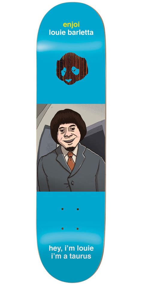 Enjoi Louie Barletta Flashback Ip Skateboard Deck Blue 80in