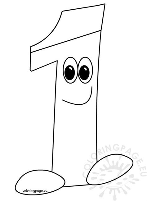 Just as important, coloring also can help parents keep tabs on their child's. Cartoon Number One template - Coloring Page