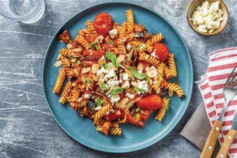 Thinking of signing up to leading recipe box subscription service hellofresh? Mediterranean Roasted Eggplant Fusilli Recipe | HelloFresh