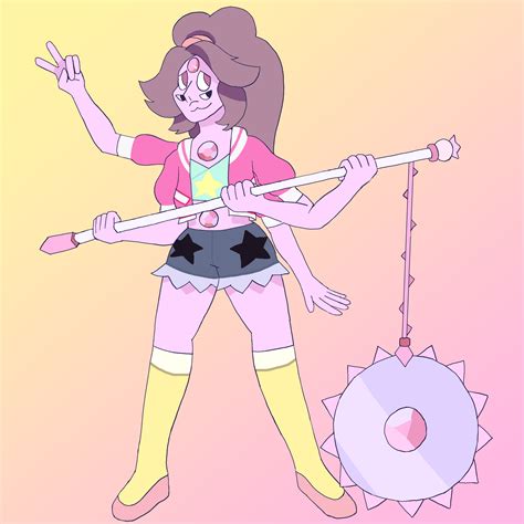 Drew My Fan Fusion Pink Opal A Fusion Of Steven Amethyst And Pearl With Their Weapon R