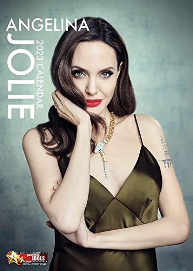 Angelina Jolie 2023 A3 Hollywood Idols Wirobound Wall Calendar The