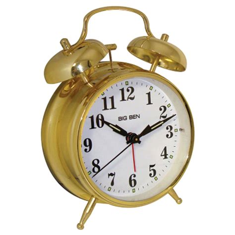 Westclox Qa Twin Bell Metal Alarm Clock 455w X 21d X 675h In
