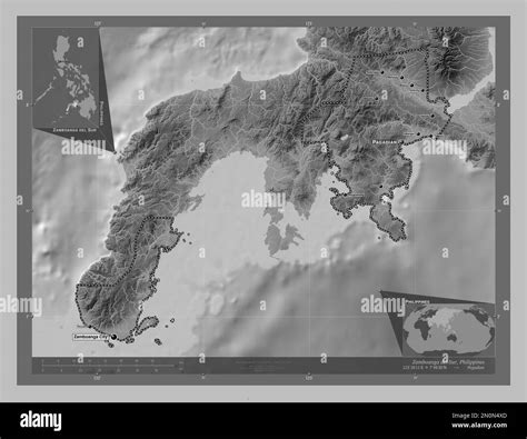 Zamboanga Del Sur Province Of Philippines Grayscale Elevation Map