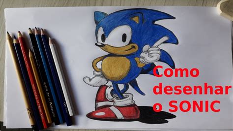 Como Desenhar O Sonic Com Metodo Facil Passo A Passo Youtube