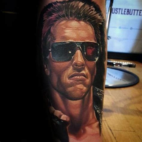 60 Terminator Tattoo Designs For Men Manly Mechanical Ink Ideas