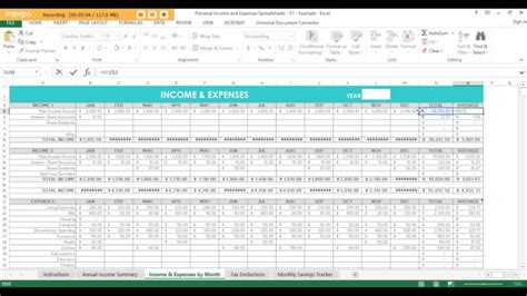 Tax Deduction Spreadsheet Excel — Db