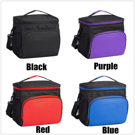 Large Capacity Insulated Portable Lunch Bag With Mesh Pocket Thermal Picnic Food Bag Waterproof