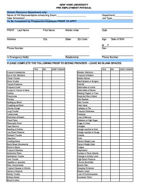 Lsi also has a generic backflow inspection/test form accepted by many water companies. Pre Employment Physical Form - Fill Online, Printable ...