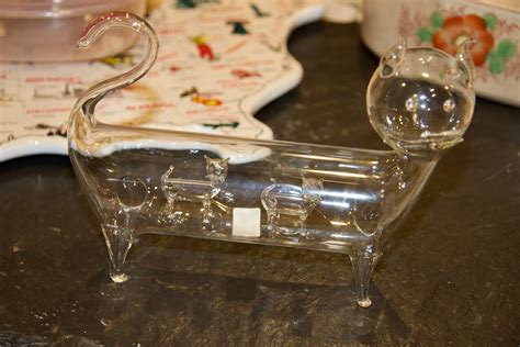 Vintage Penco Glass Cat With Two Kittens Inside Etsy