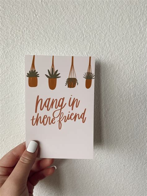 Hang In There Friend Print Etsy