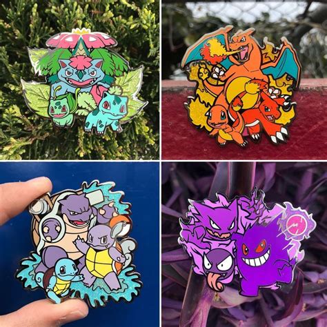 Pokemon Evolution Pins Anime Ts Pokemon Merchandise Pokemon