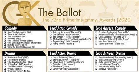 Emmy Nominations 2022 Printable List Printable World Holiday