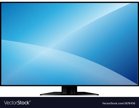 Tv With A Large Blank Screen Royalty Free Vector Image