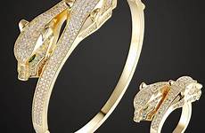 bangle zircon ring rings sets animal jewelry cubic women copper bridal brand perfect