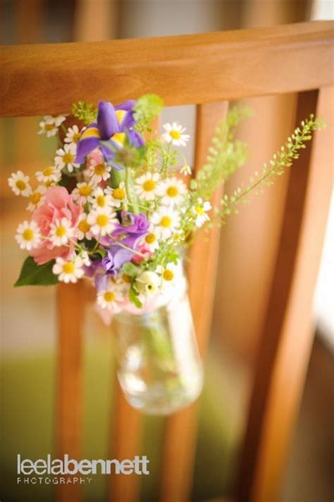 Jam Jars For Pew Ends Sweet Pea Wedding Flowers Blush