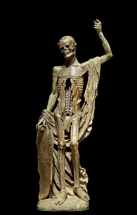 Skeleton Dead Death Sculpture Statue Emaciated Bone Nightmare