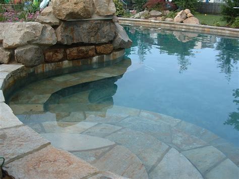 Quartzite Natural Stone Used In Swimming Pool Projects Rustic Pool