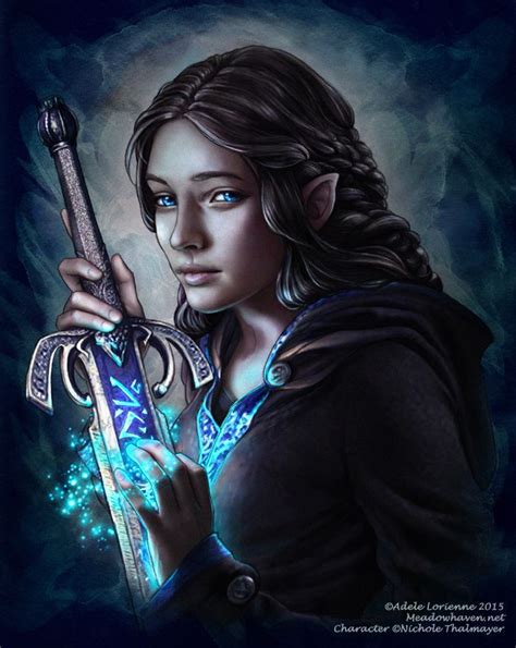 Octavia By Saimain Female Elf Half Elf Sorceress Wizard Warlock