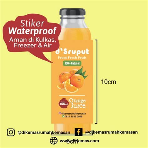 44 Contoh Stiker Botol Jus Yang Indah