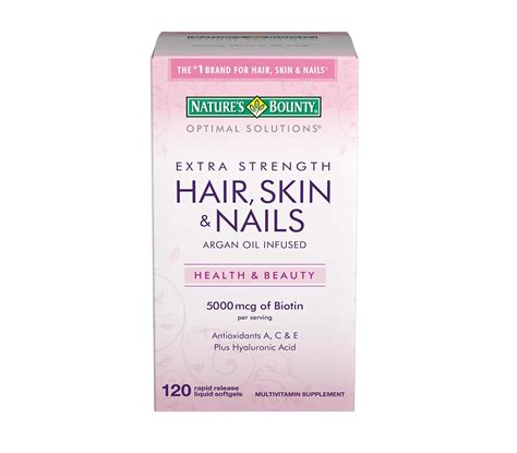 Nature Bounty® Optimal Solutions Hair Skin And Nails Extra Strength 5000