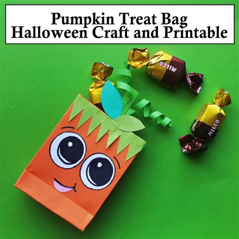 Pumpkin Treat Bag Halloween Craft And Printable Printables 4 Mom