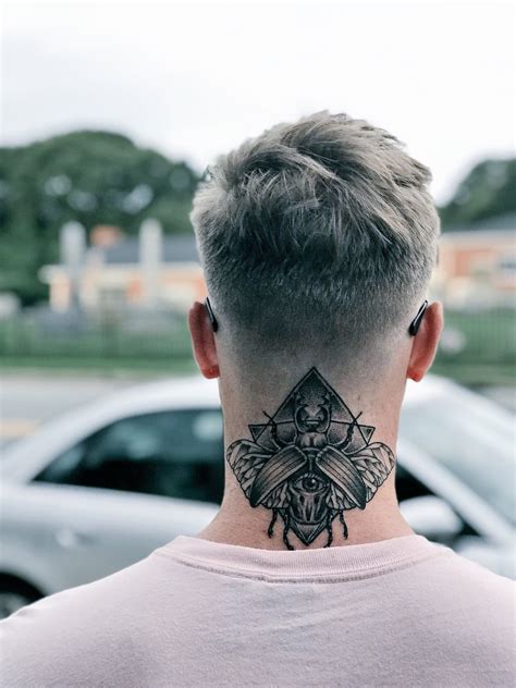 Geometric Back Of Neck Tattoos Men Viraltattoo