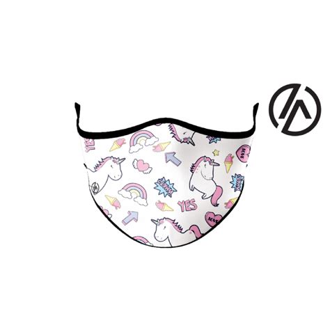 Kids Unicorn Face Mask Cover With Filter