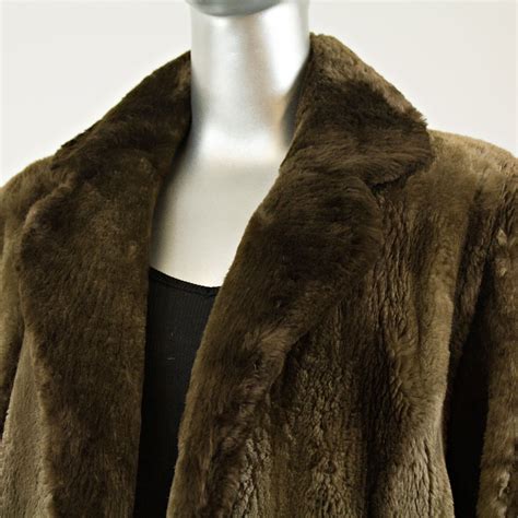 sheared beaver 3 4 coat size l vintage furs vintagefurs