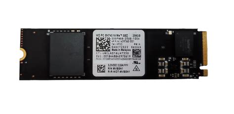 WESTERN DIGITAL SOLID STATE DRIVE SSD 256GB WD SN740 NVMe PCIe 3 0