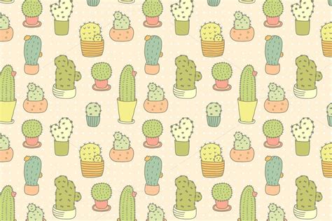 Cactus Pattern Wallpapers Top Free Cactus Pattern Backgrounds