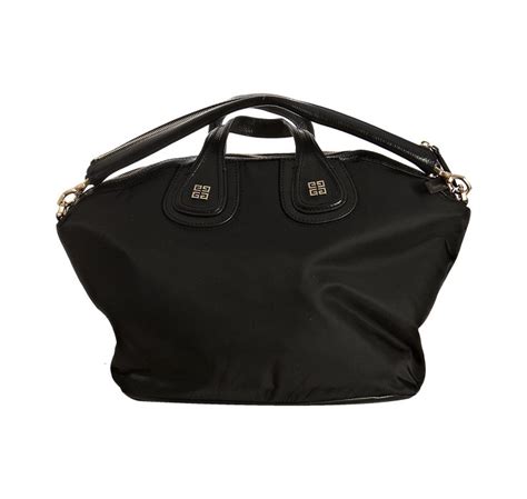 Lyst Givenchy Black Nylon Nightingale Medium Studded Top Handle Bag