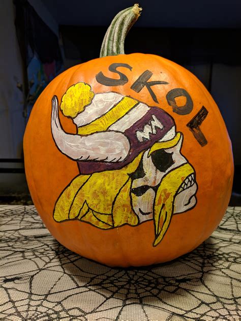 My Attempt At A Vikings Pumpkin R Minnesotavikings