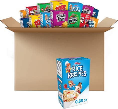 Kelloggs Cereal Variety Pack Single Serve Boxes Pack Of 72 Amazonca