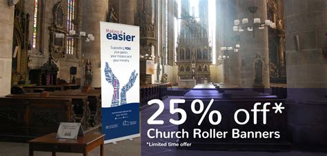 Church Retractable Banners Only £5800 Our Best Ever Price