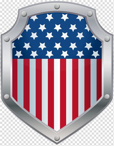 American Flag Themed Shield Illustration United States American