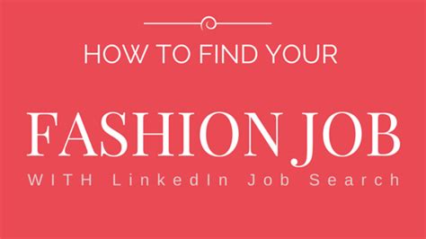 how to find a fashion job infographic