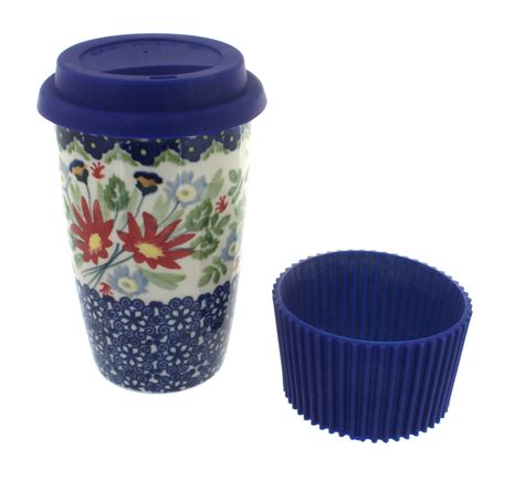Maybe you would like to learn more about one of these? Blue Rose Polish Pottery | Jungle Bouquet Travel Coffee Mug