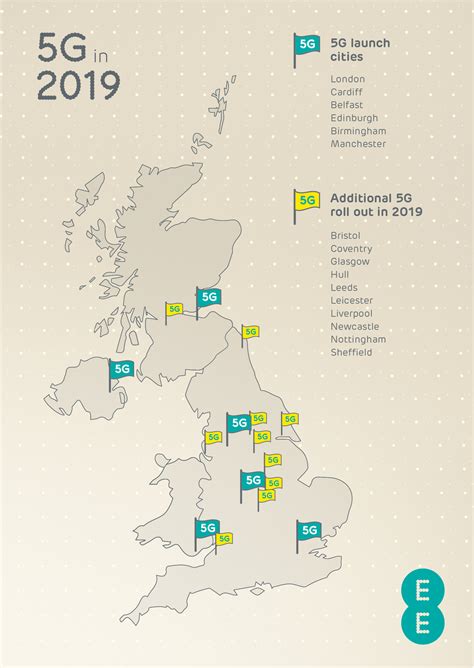 These are the first 16 cities in the U.K. where EE will bring 5G