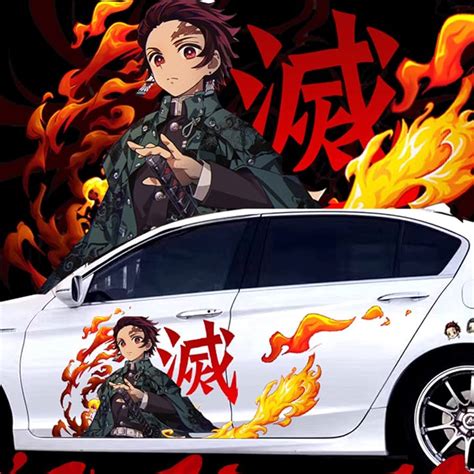 2pcs Demon Style Anime Livery Anime Character Universal Side Japanese