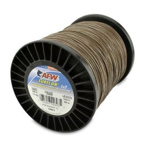 American Fishing Wire Surflon Nylon Coated 1x7 Stainless Leader 60 Lb