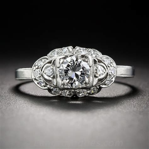 50 Carat Late Art Deco Diamond Engagement Ring Vintage Engagement Rings