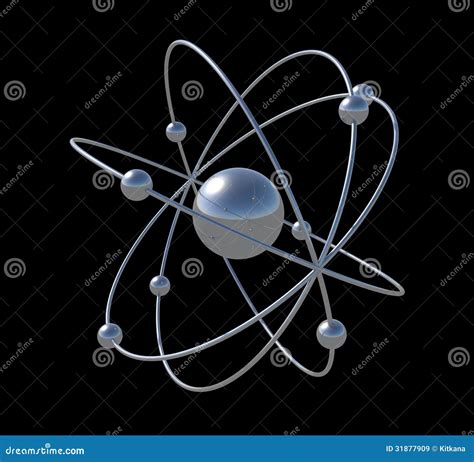 Silver Atom Particle Stock Illustration Illustration Of Power 31877909