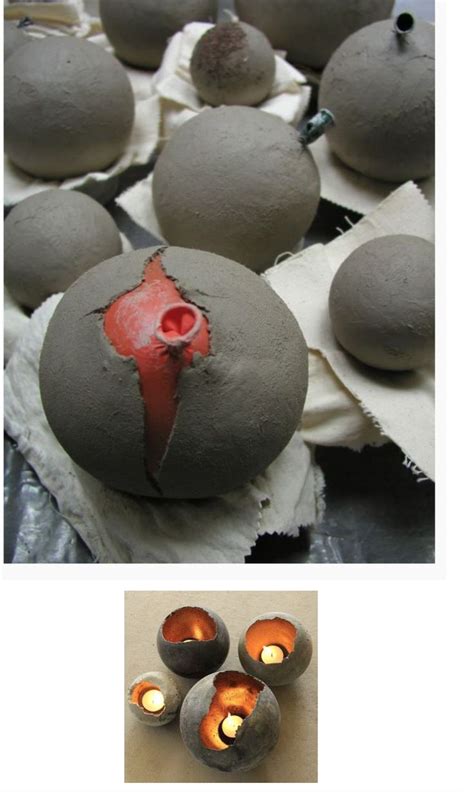 Cement, balloons, paint and candles! Awesome idea and I love the look